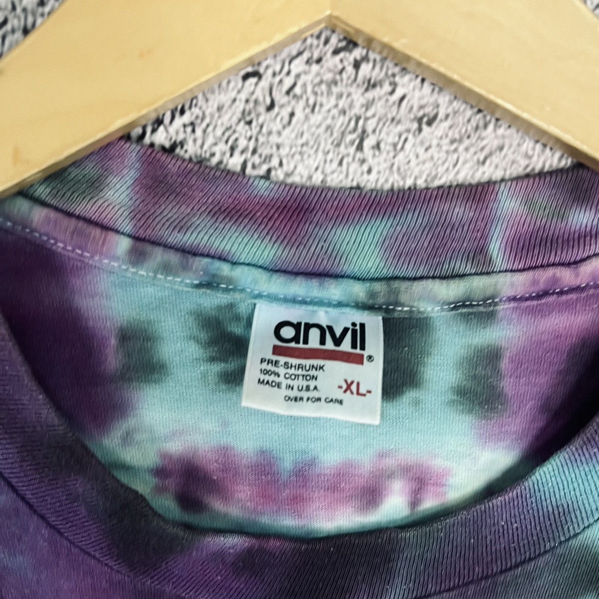 Anvil × Vintage Woodstock 1989 - 1994 Anvil Tie Dye dove Printed rock Tee Size US XL / EU 56 / 4 - 3 Thumbnail