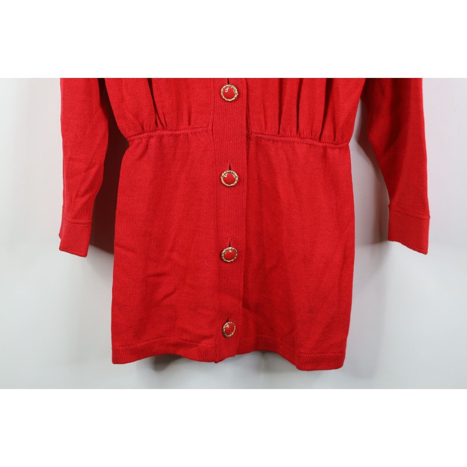 St. John Vintage 80s St John Marie Gray Wool Knit Cardigan Sweater Size L / US 10 / IT 46 - 3 Thumbnail