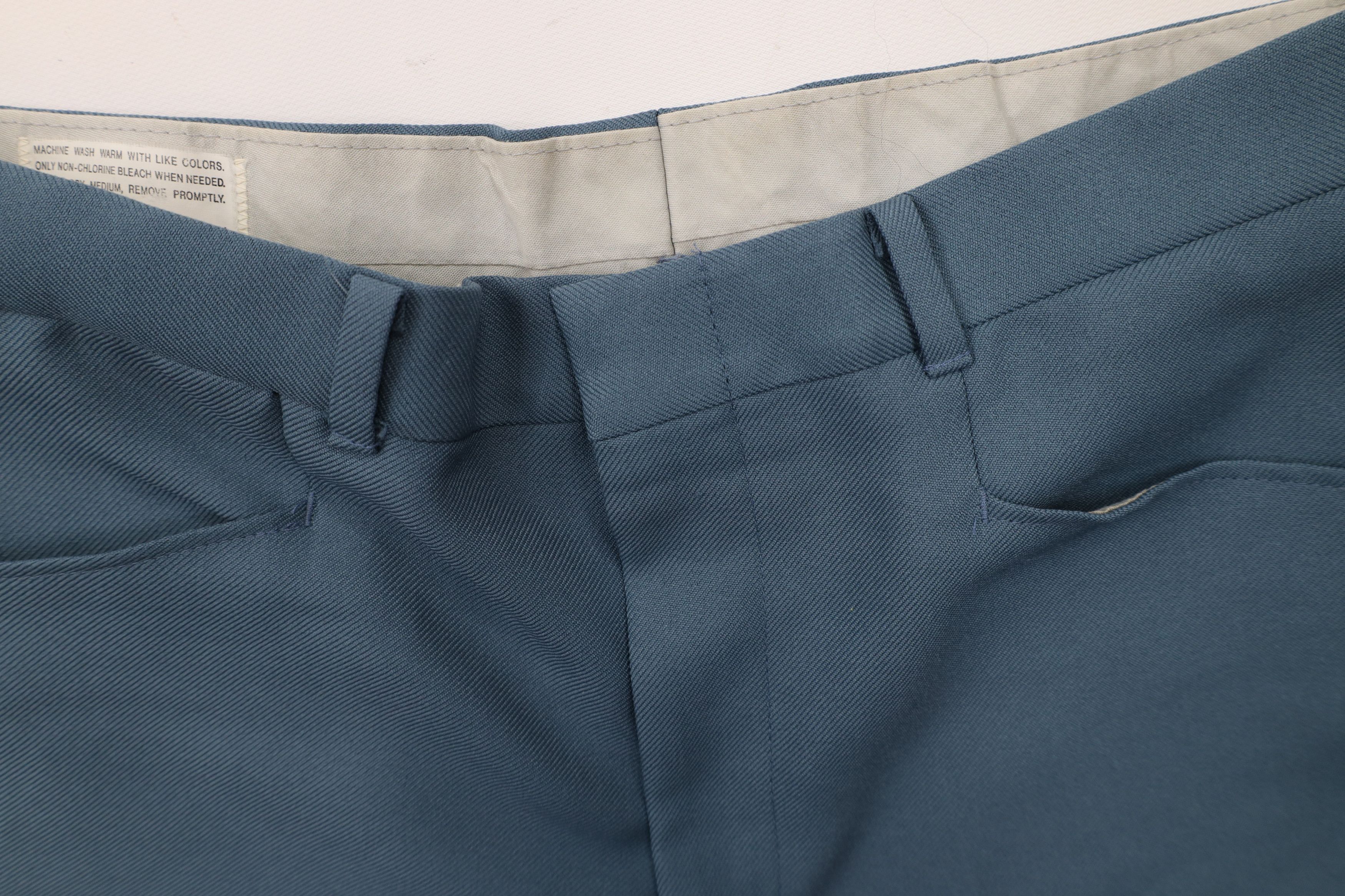 Vintage Vintage 70s Streetwear Leg Chino Pants Blue Polyester USA Size US 32 / EU 48 - 6 Thumbnail