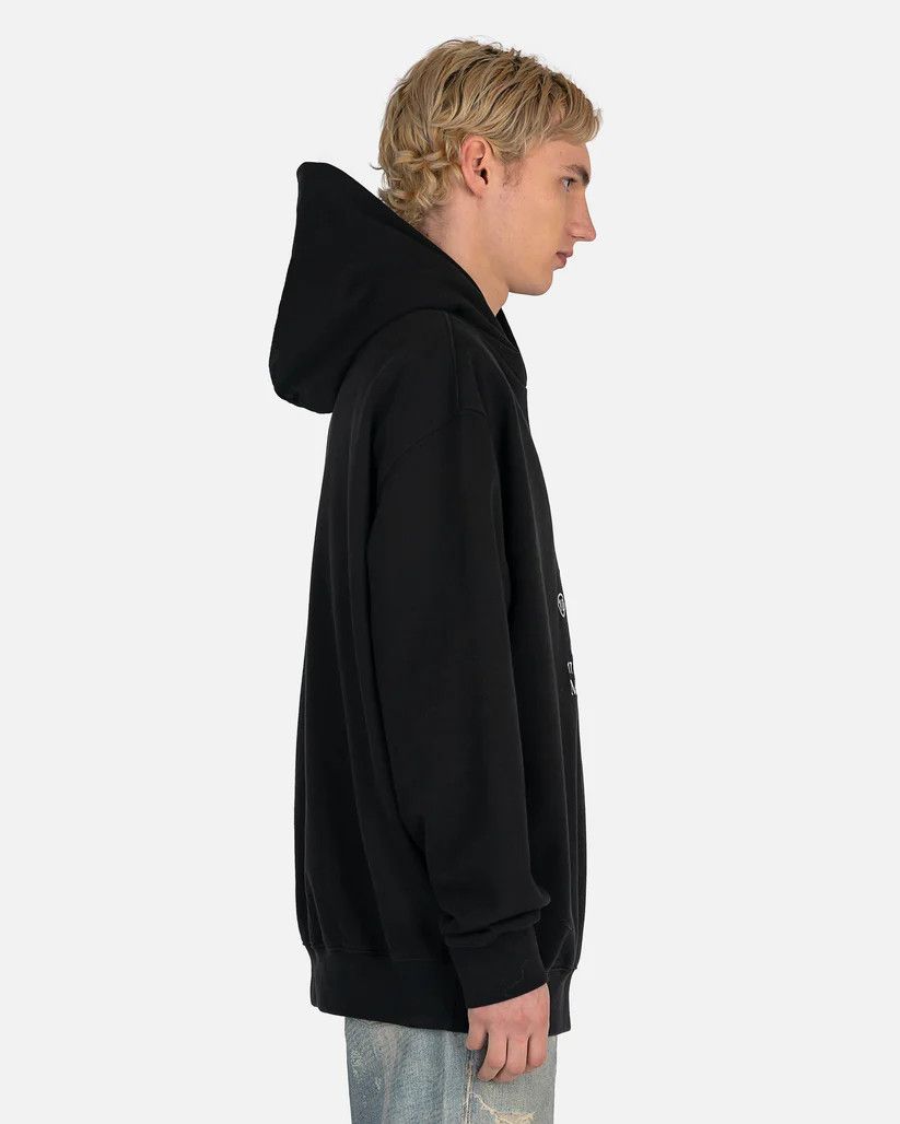 Maison Margiela o1w1db10525 Logo-Embroidered Hoodie in Black Size US L / EU 52-54 / 3 - 3 Thumbnail