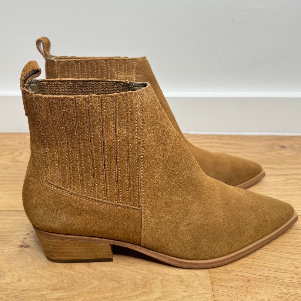 Marc Fisher NEW Marc Fisher Pointed Toe Western Bootie Brown Suede Size US 6.5 / IT 36.5 - 1 Thumbnail