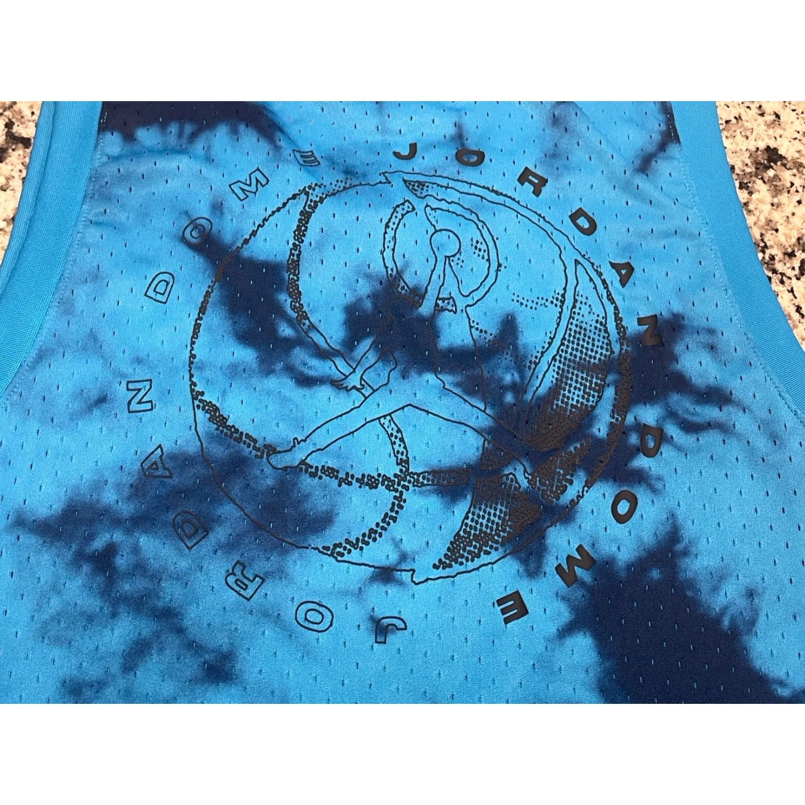 Jordan Brand Jordan Tie Dye Dri Fit Jersey Mens 2XL Blue Size US XXL / EU 58 / 5 - 7 Thumbnail