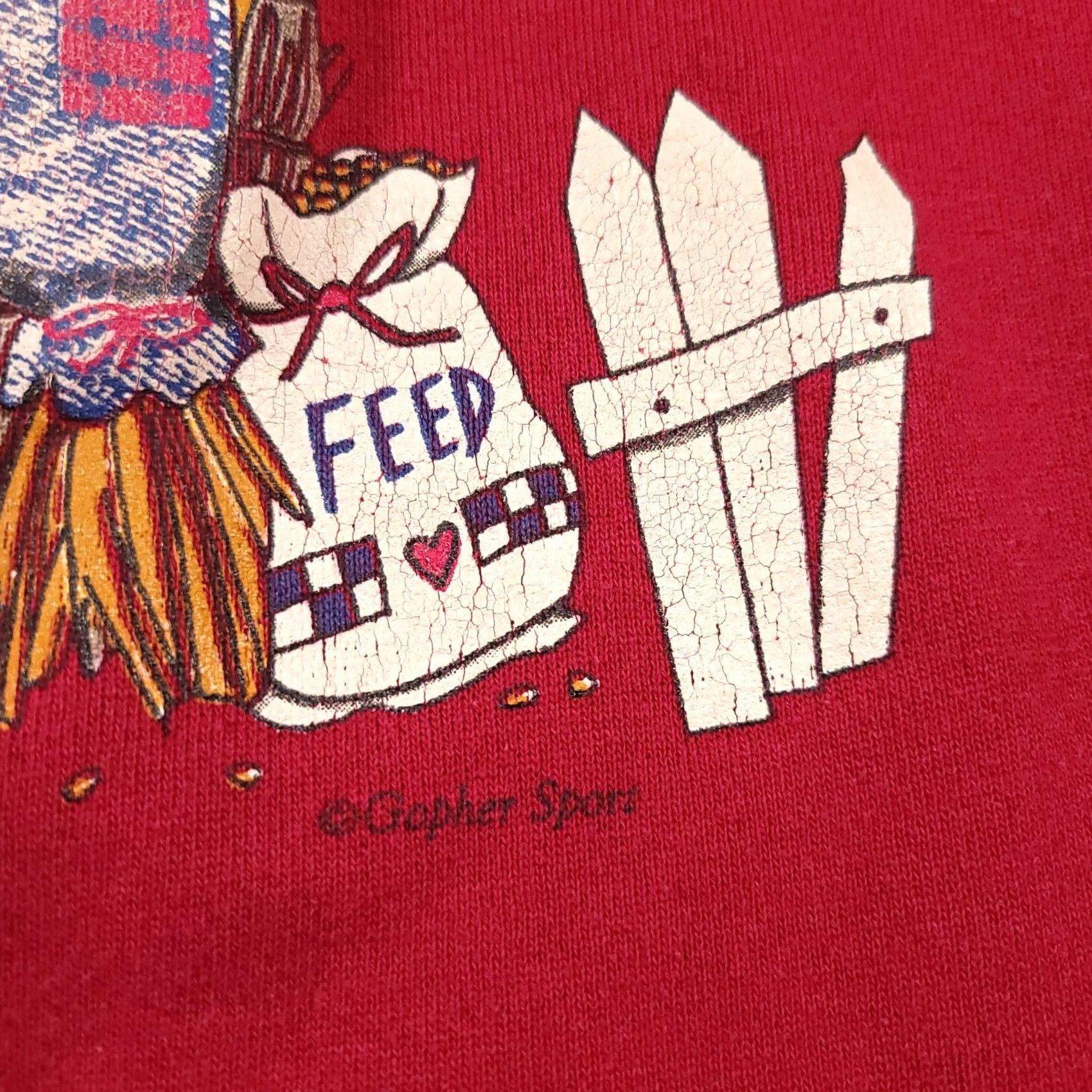 Vintage VINTAGE Gopher Sport Sweatshirt Women’s 2X Plus Gray Cotton Blend USA Made Farm Scarecrow Grannycore 1980s Mens Women Girls Size XXL / US 16-18 / IT 52-54 - 5 Thumbnail