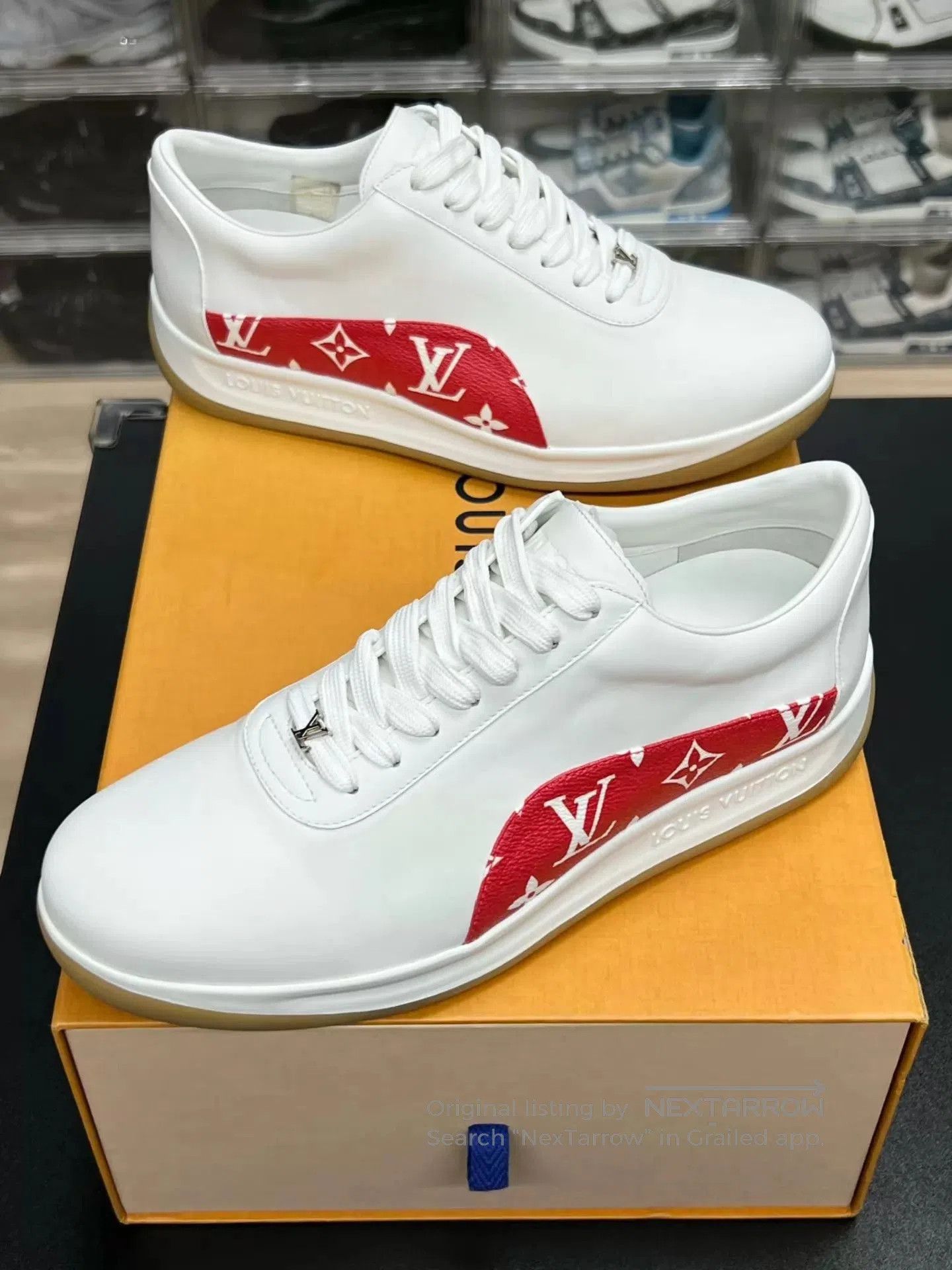 Louis Vuitton White Low. Size US 8.5 / EU 41-42 - 1 Thumbnail