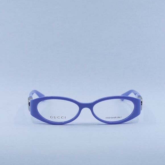Gucci 🕶️ New Gucci GG1693O 003 Eyeglasses - Violet with Silver Size ONE SIZE - 2 Thumbnail