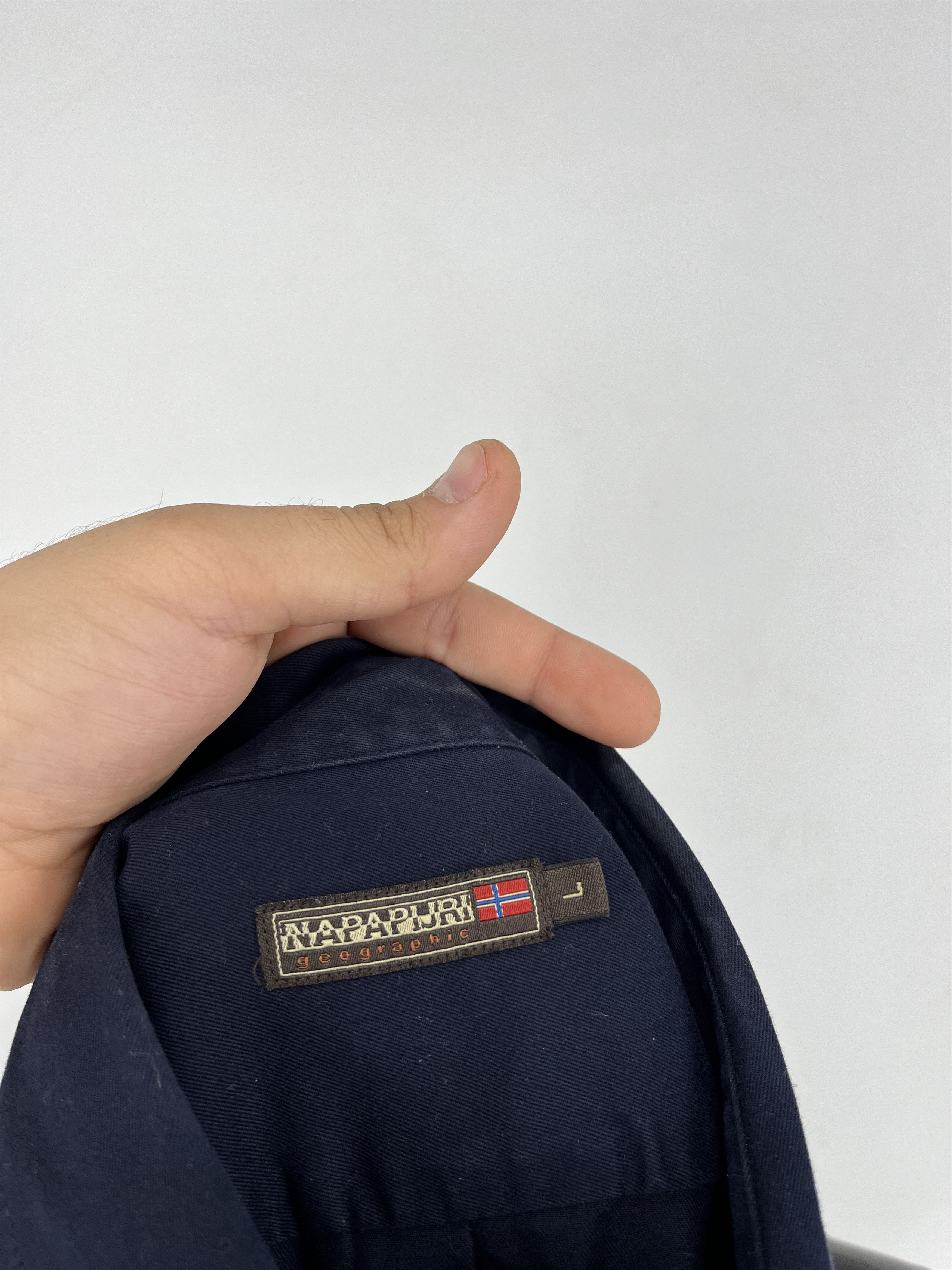 Napapijri × Vintage Vintage Y2K Napapijri Shirt Button Up Size US L / EU 52-54 / 3 - 10 Thumbnail