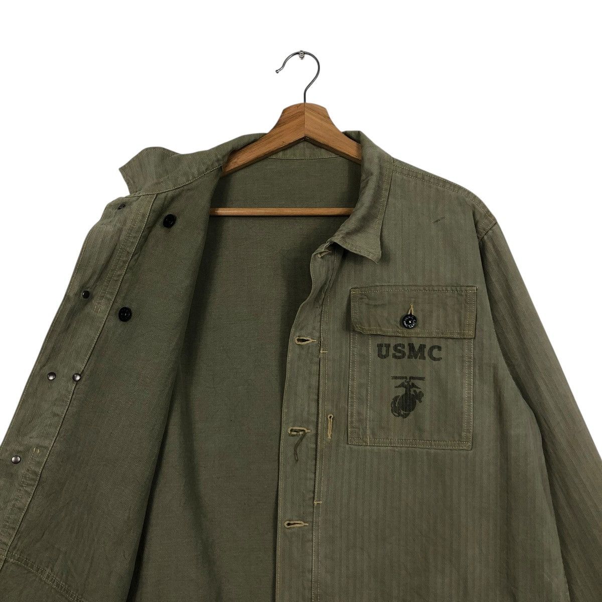 Buzz Rickson's 🔥TRUE VINTAGE REPRODUCTION 1940’s PW44 JACKET USMC HBT USA Size US M / EU 48-50 / 2 - 11 Thumbnail