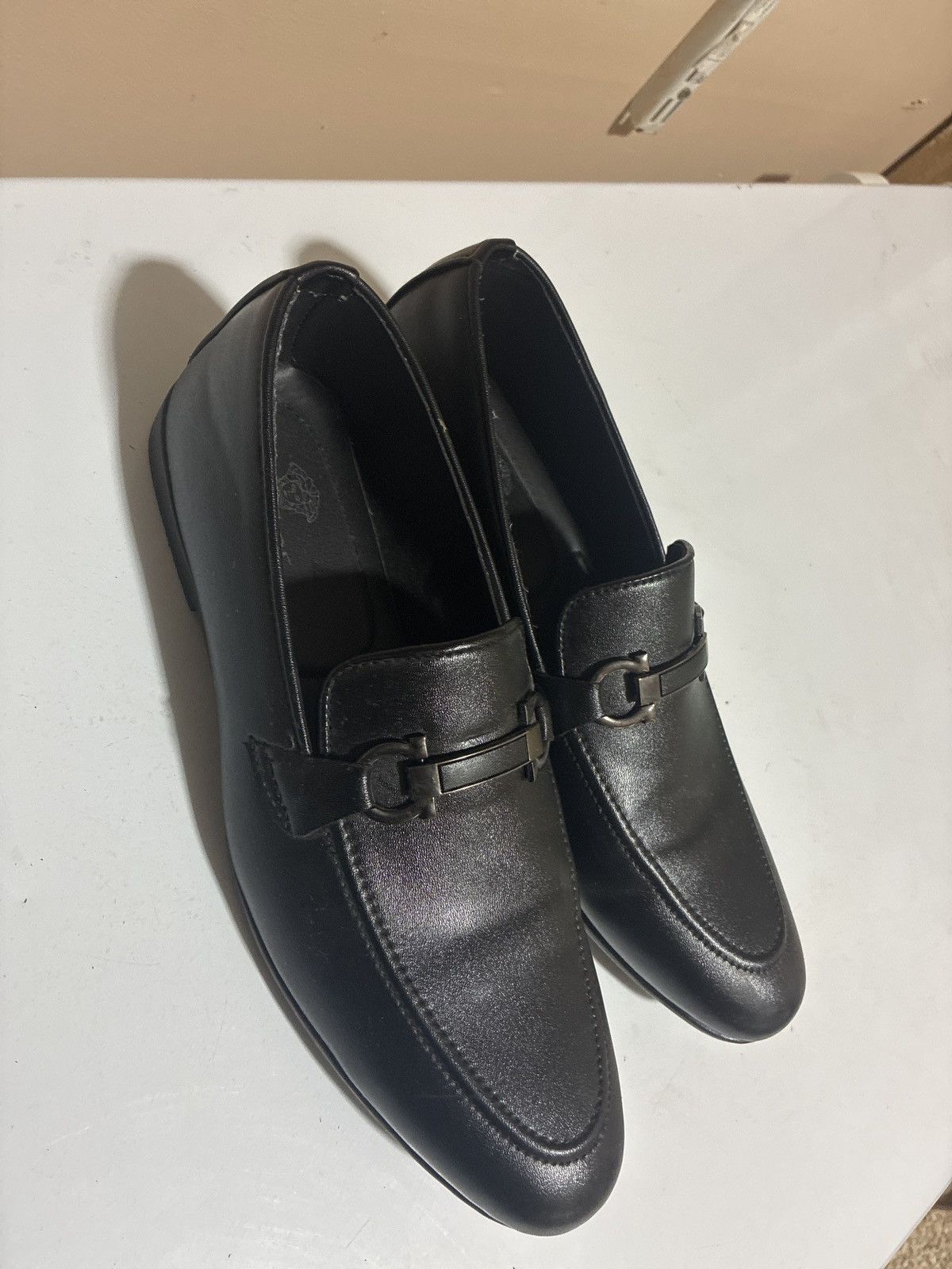 Versace Versace Black Leather Loafers Size US 11 / EU 44 - 3 Thumbnail