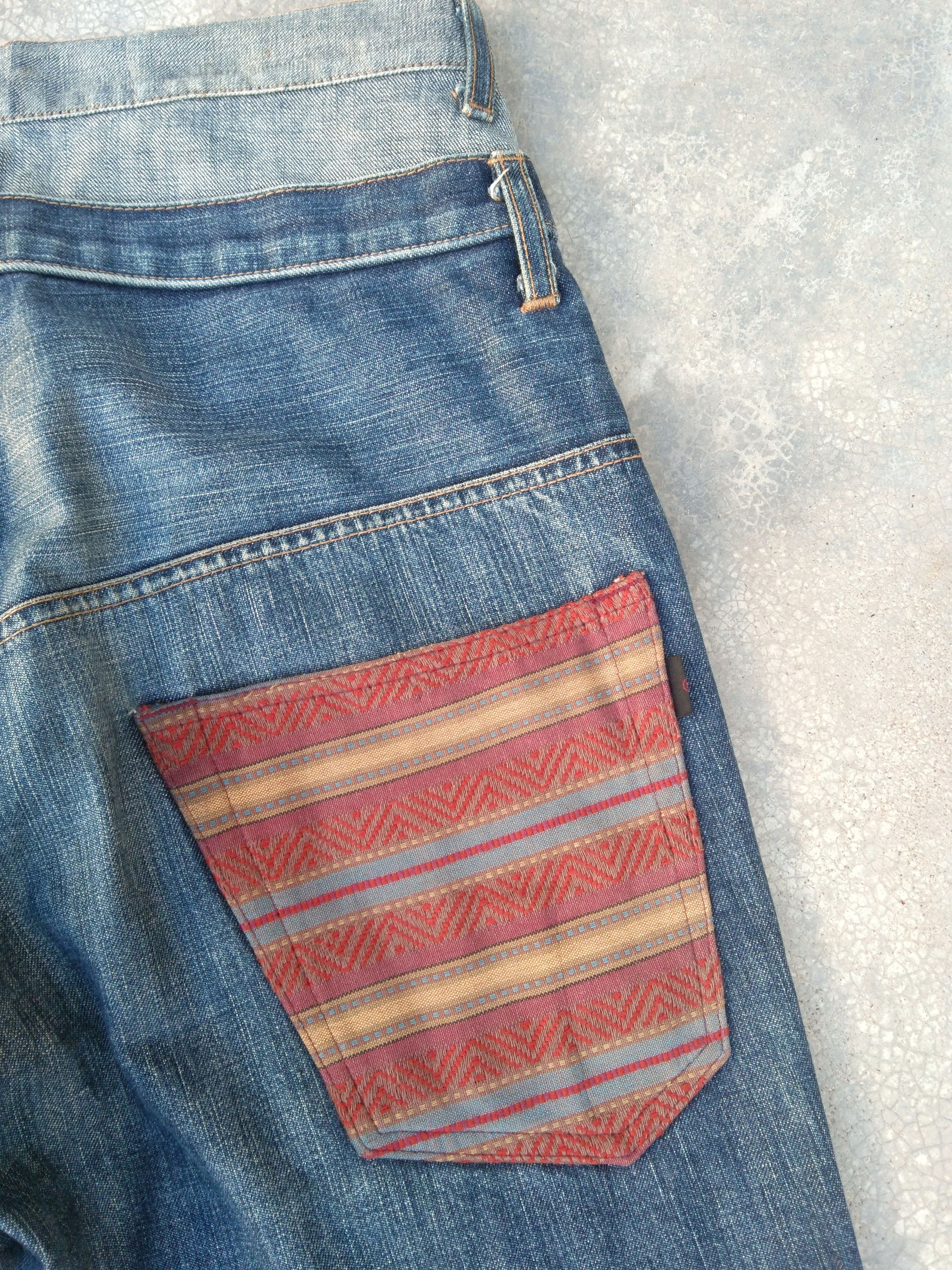Japanese Brand × Jean × Vintage Vintage Japanese Brand Double Waist Retro Punk Jeans Style Size US 32 / EU 48 - 2 Thumbnail