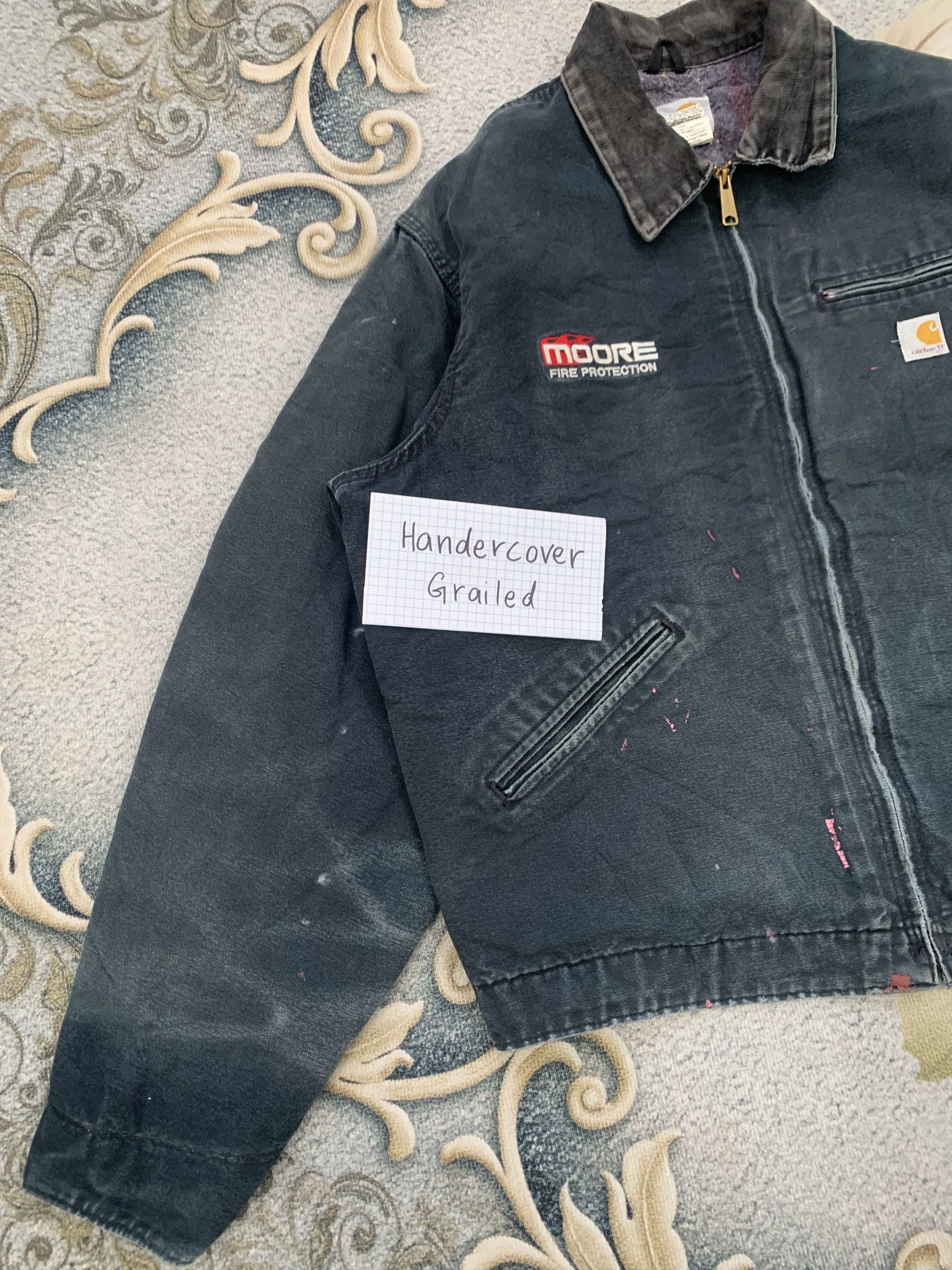 Carhartt Vtg Carhartt Detroit J01 BLK Lined Blanket Inner Jacket Size US L / EU 52-54 / 3 - 5 Thumbnail
