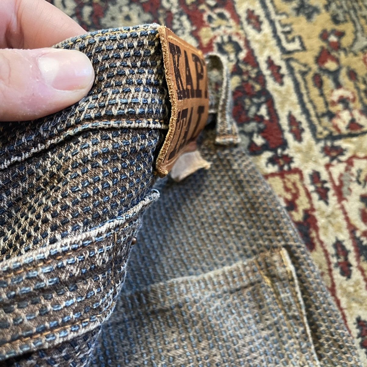 Kapital Kapital Century Denim Jeans Sashiko Persimmon size 30 Size US 30 / EU 46 - 11 Thumbnail