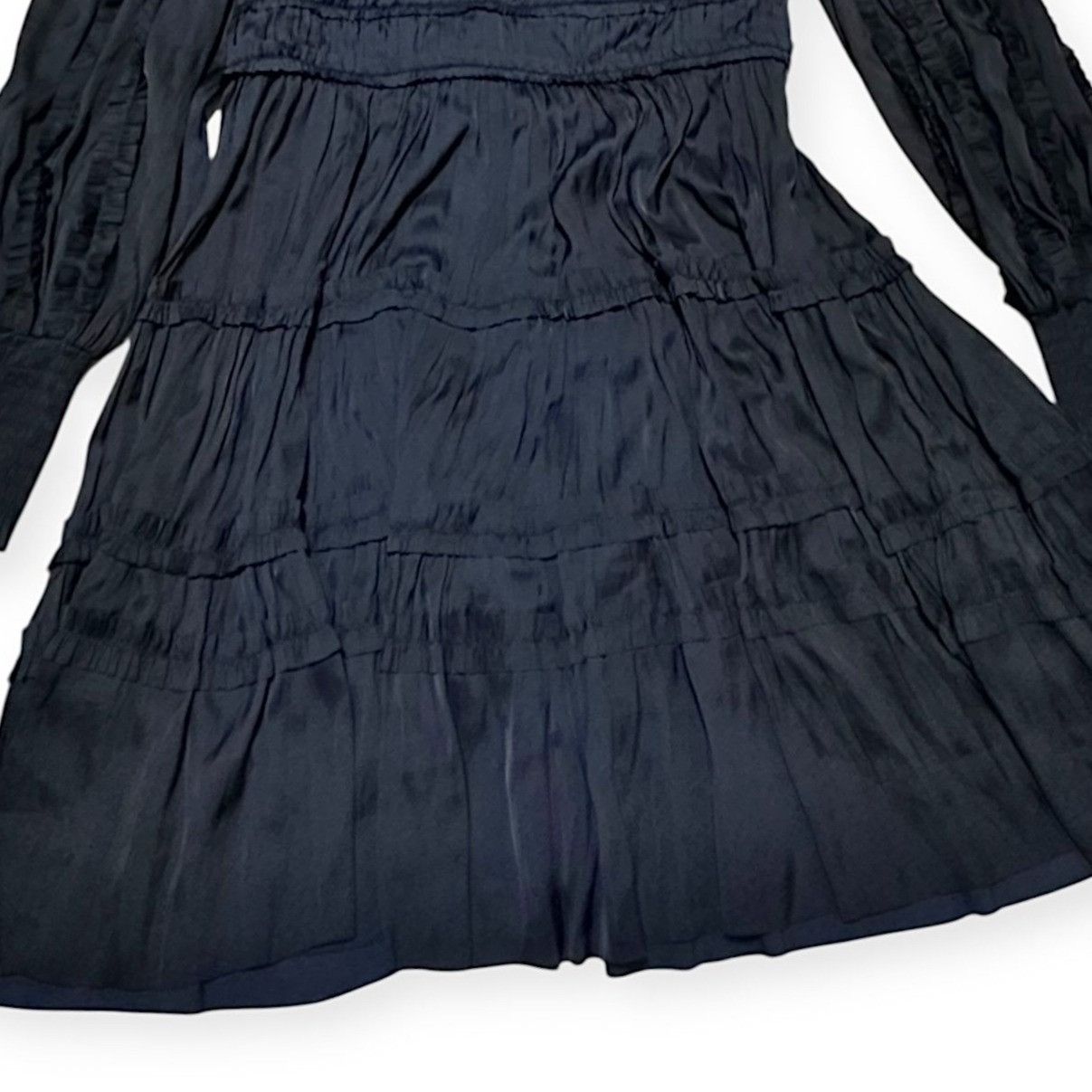 Ulla Johnson Ulla Johnson Gemma Plissé Mini Dress Midnight, Size 84NWT Size S / US 4 / IT 40 - 8 Thumbnail