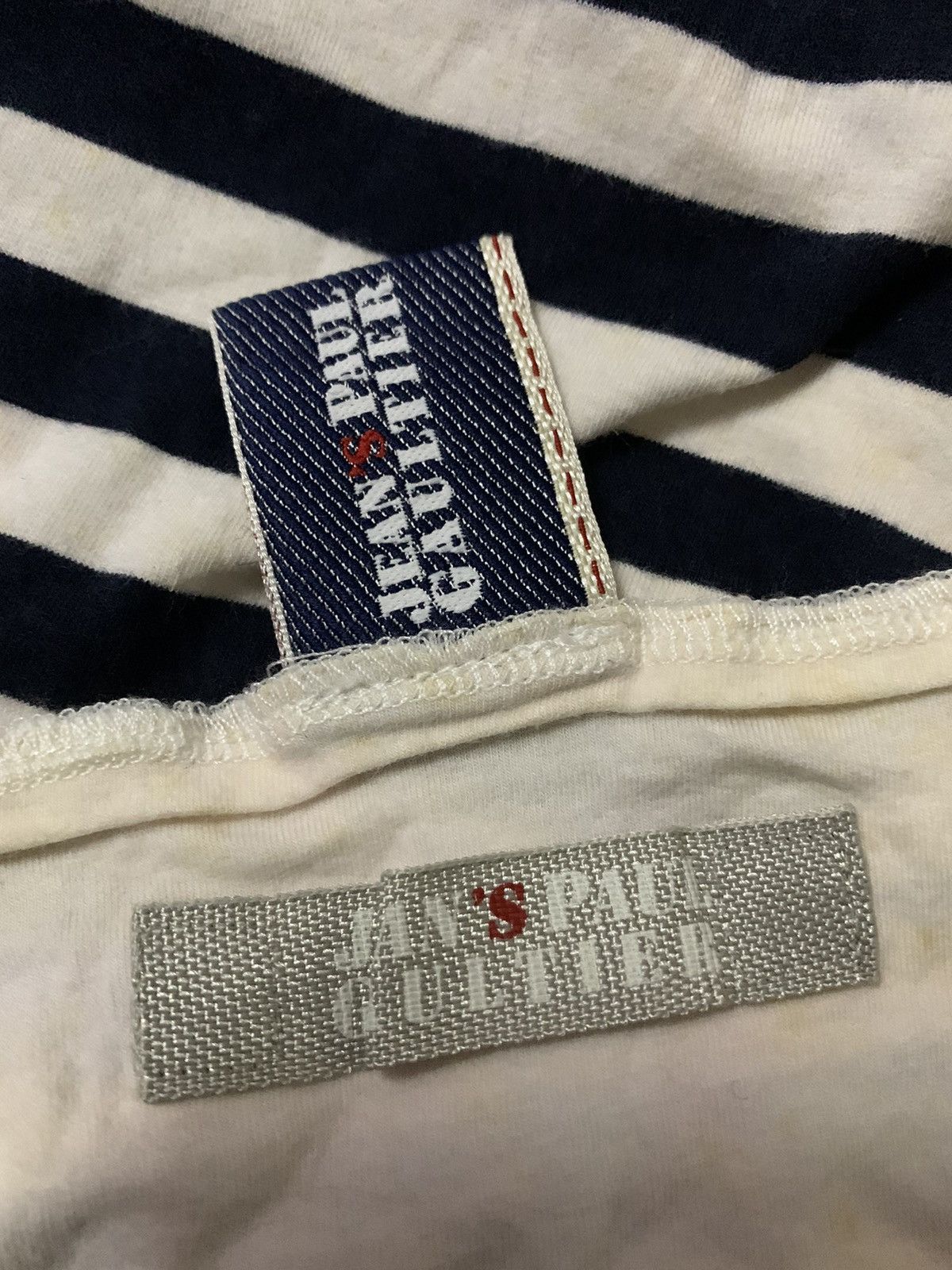 Jean Paul Gaultier 💥Final Drop💥Jean Paul Gaultier Navy Stripe Shirt Size XXS / US 00 / IT 34 - 4 Thumbnail