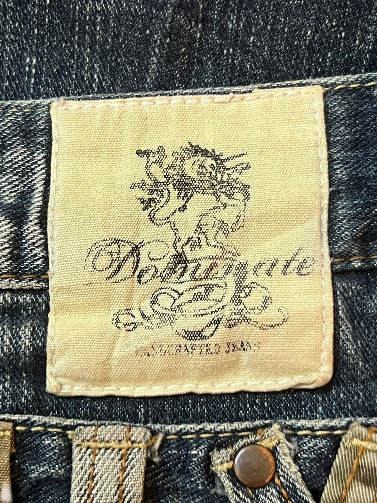 Japanese Brand Vintage Dominate Handcraft Jeans Double Waist - Thunder Wash Size US 33 - 16 Thumbnail