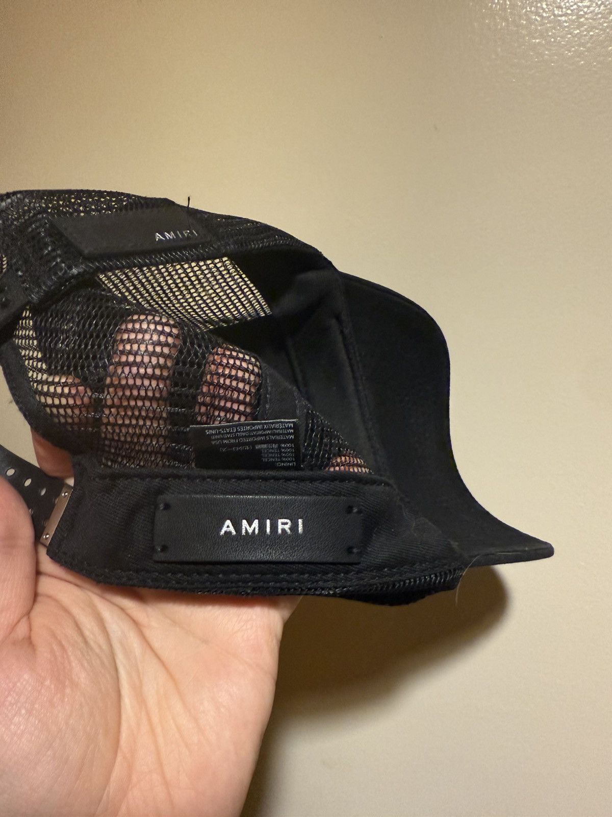 Amiri Amiri MA logo trucker hat black blue Size ONE SIZE - 4 Thumbnail