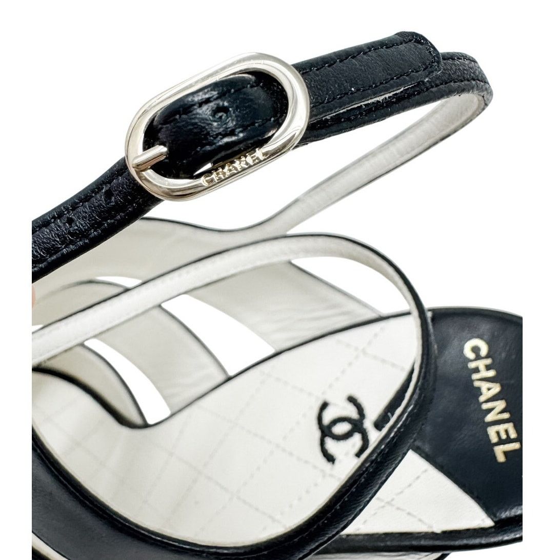 Chanel Chanel Classic CC Logo Ankle Strap Sandals size 38C US7 Size US 8 / IT 38 - 14 Thumbnail