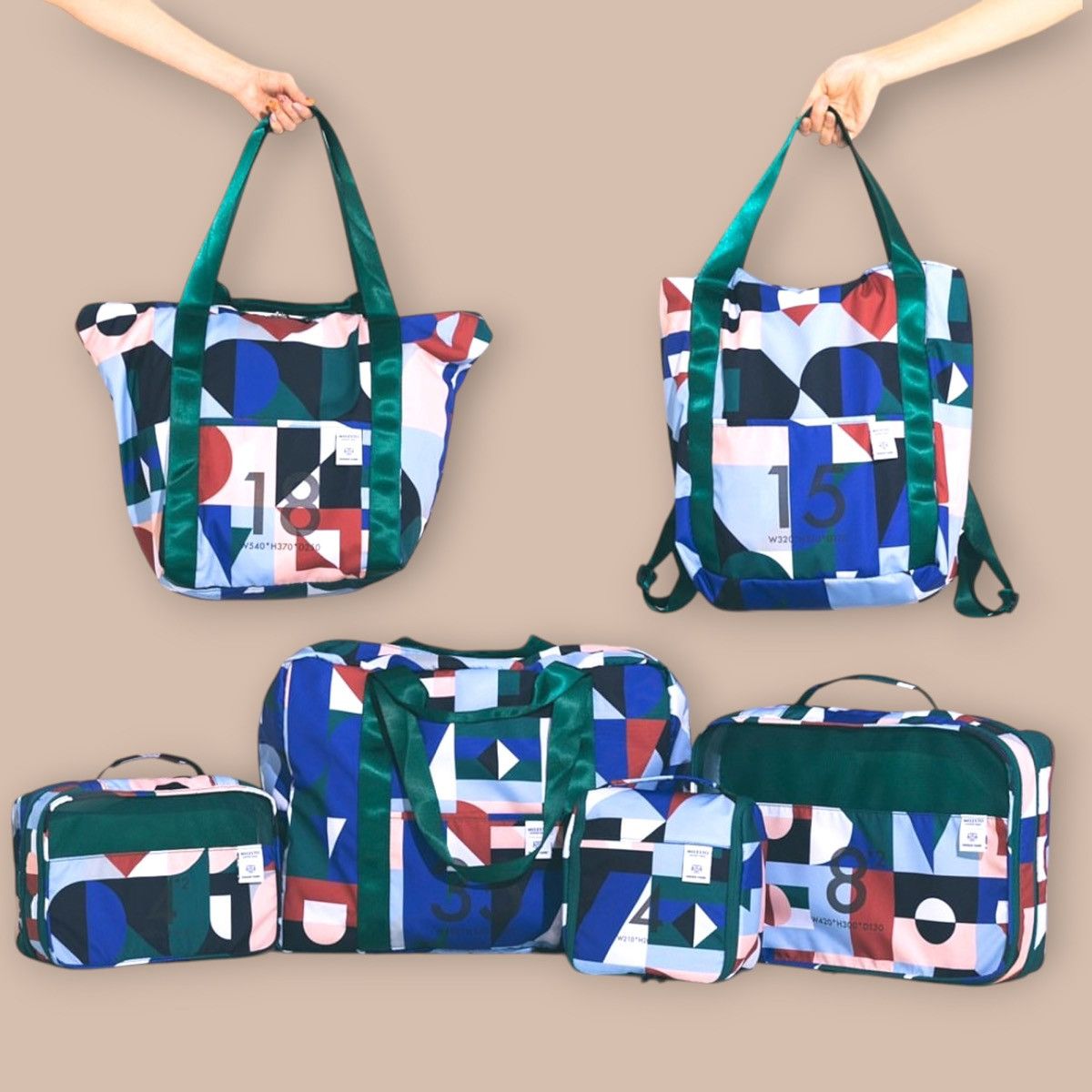 Japanese Brand MILESTO X PAPIER TIGRE "MEMORY GAME" Pocketable2WAY Backpack Size ONE SIZE - 19 Thumbnail