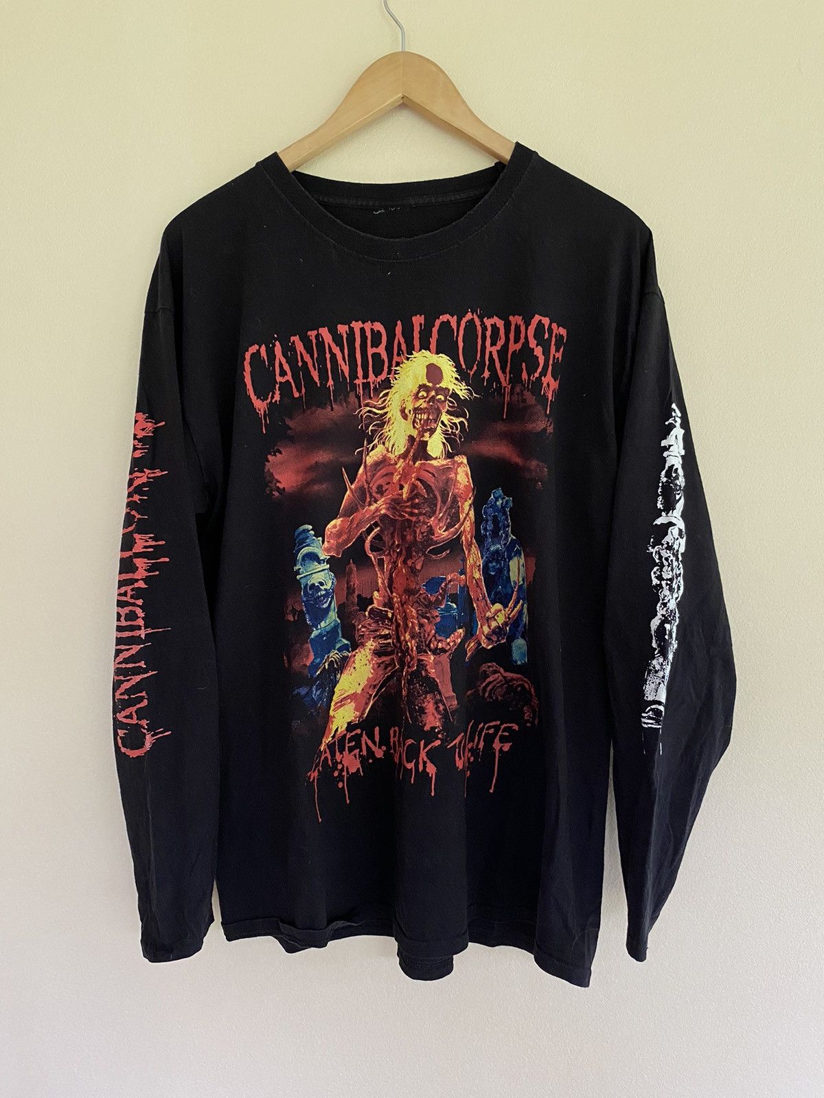 Vintage Cannibal Corpse Eaten Back To Life LS Shirt Sz M-L Size US M / EU 48-50 / 2 - 1 Thumbnail