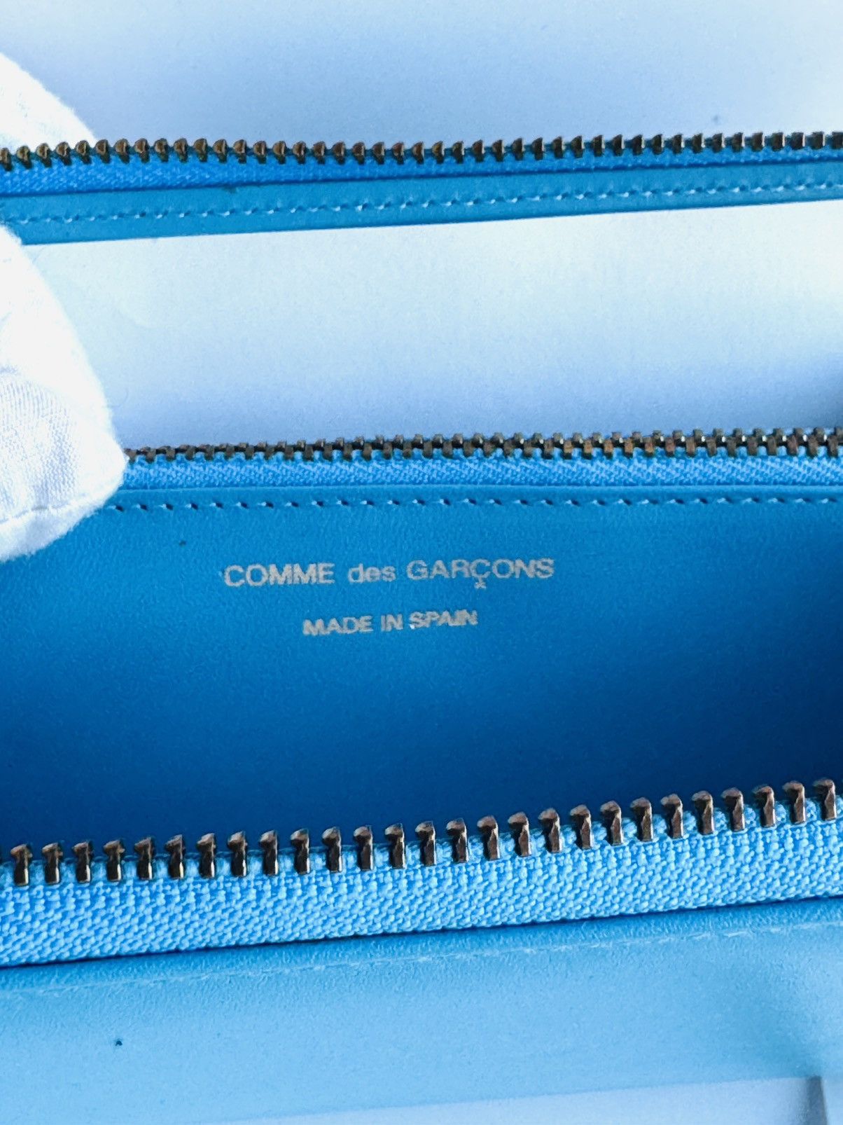 Comme des Garcons × Japanese Brand New Large Comme des Garcons zip continental wallet blue CDG Size ONE SIZE - 10 Thumbnail