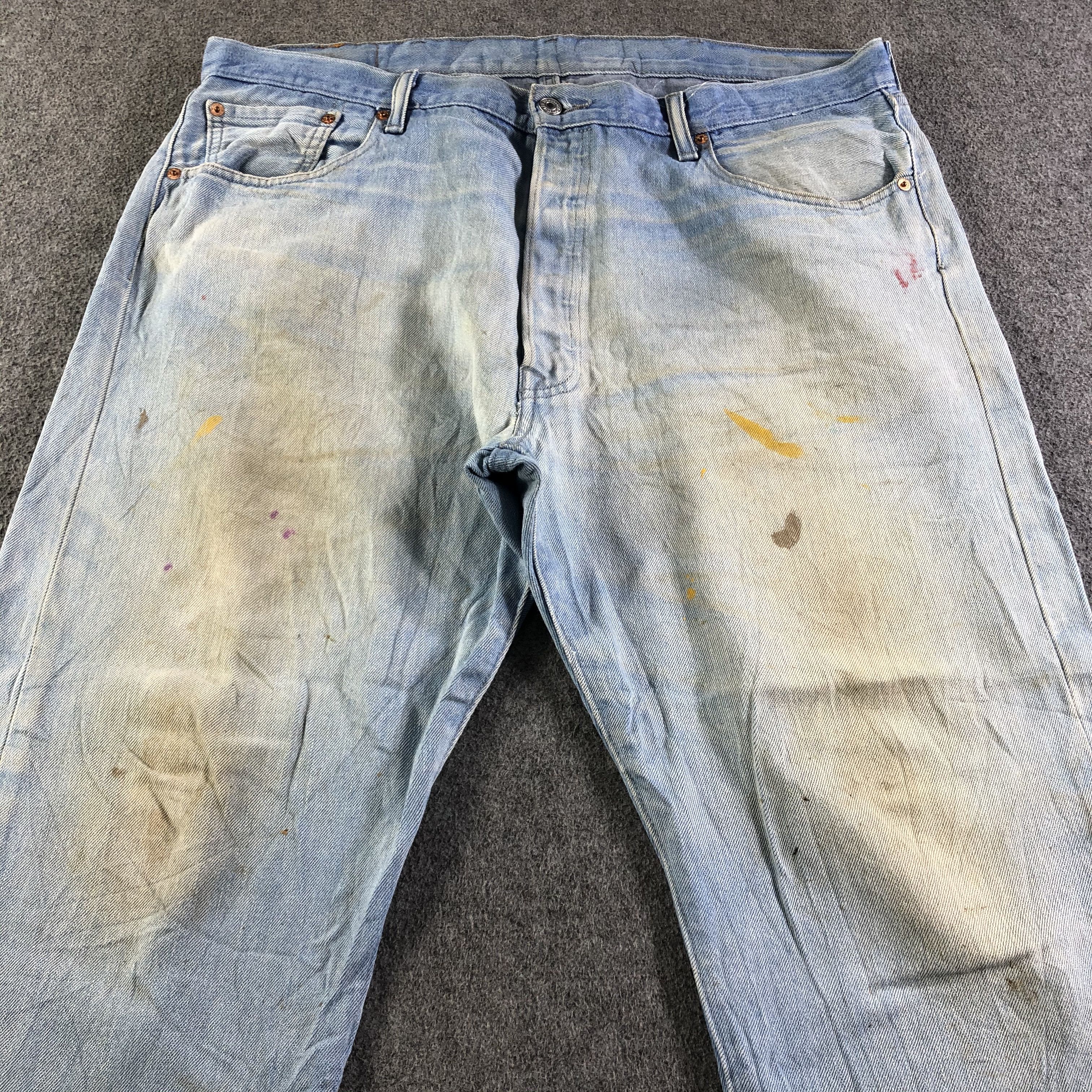 Levi's Vintage Blue Wash Levis 501 Jeans-J4400 Size US 40 / EU 56 - 3 Thumbnail