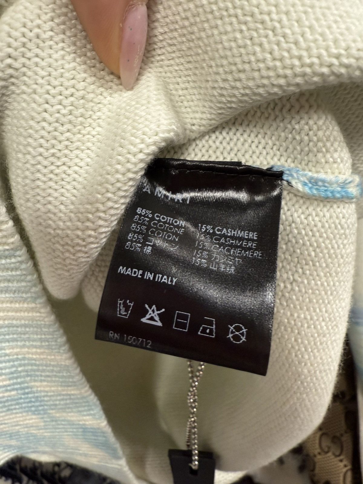 Amiri Amiri Runway Print Cashmere Logo Graphic Sweater Large Size US L / EU 52-54 / 3 - 7 Thumbnail