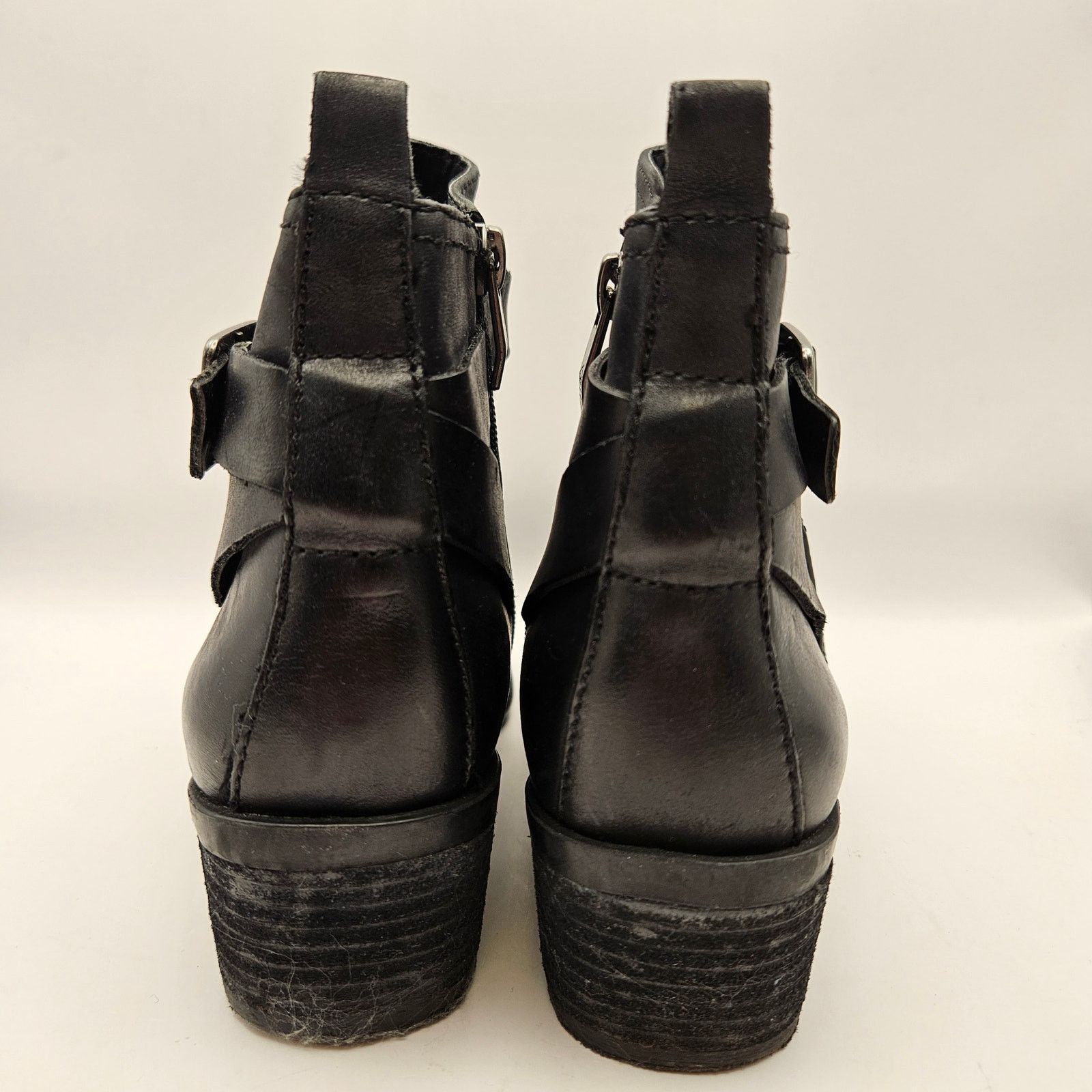 Vince Camuto VINCE CAMUTO WOMEN'S 6.5 VP BEAMER BLACK ANKLE BOOTIE LEATHR Size US 6.5 / IT 36.5 - 3 Thumbnail