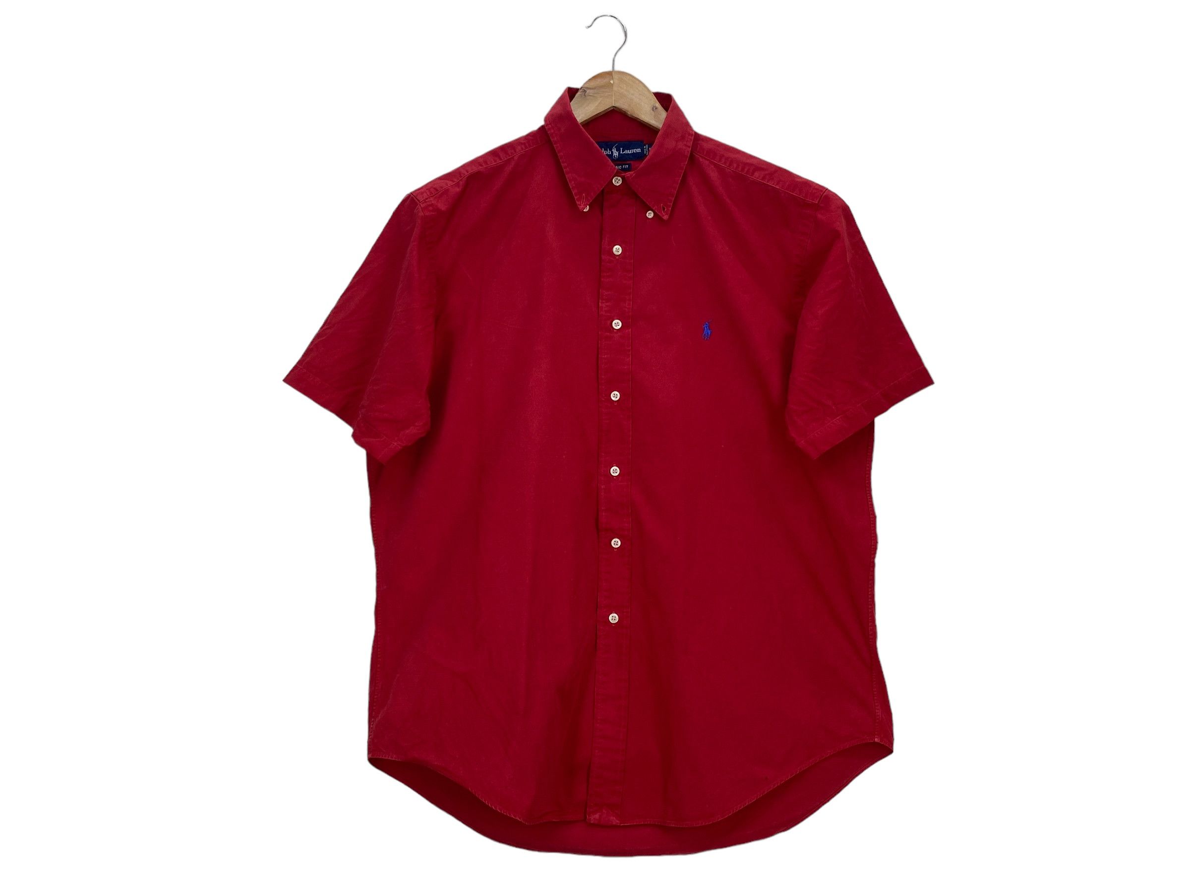 Polo Ralph Lauren × Vintage Vintage Polo Ralph Lauren Red Short Sleeve Shirt Size US L / EU 52-54 / 3 - 1 Thumbnail