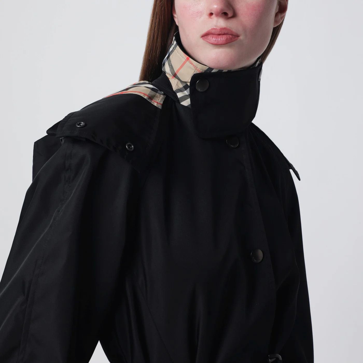 Burberry o1d2blof0426 Long Nylon Coat in Black Size S / US 4 / IT 40 - 4 Thumbnail
