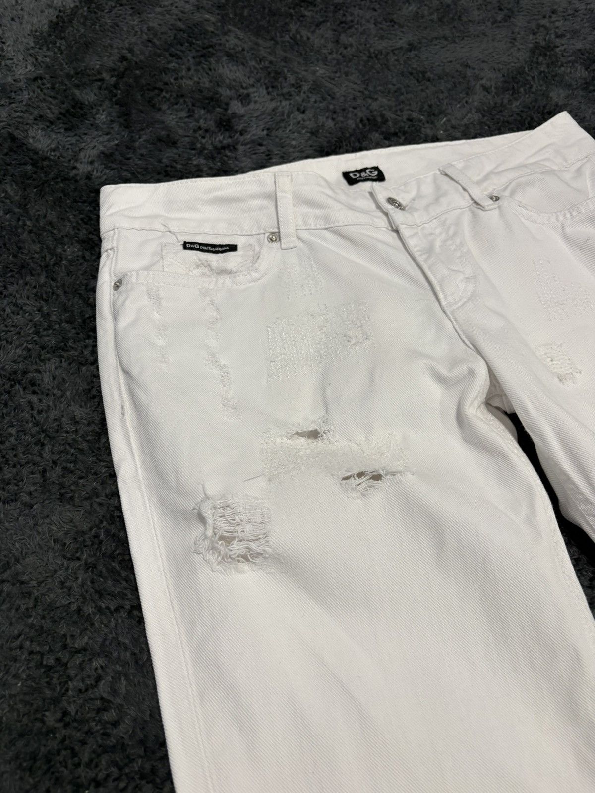 Dolce & Gabbana Rare Dolce & Gabbana Y2K Distressed Flared Jeans Size US 29 - 3 Thumbnail