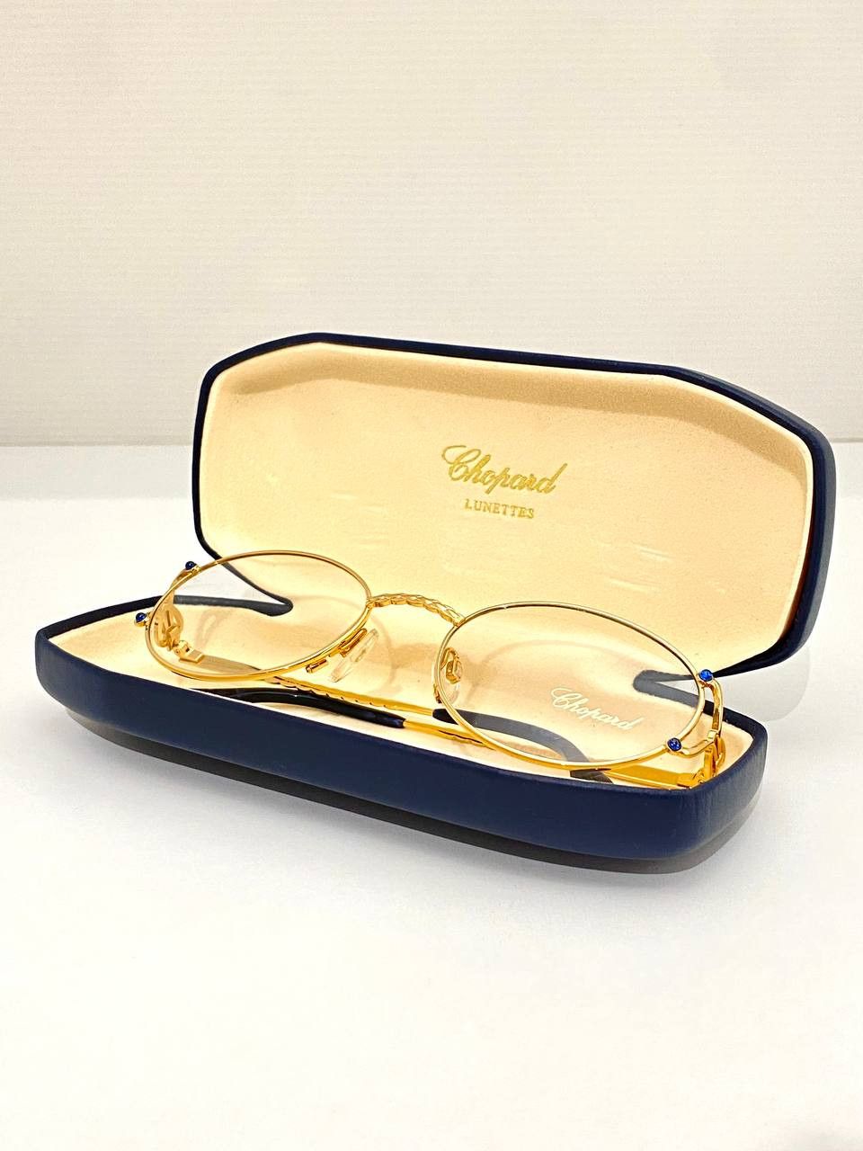 Chopard Chopard 23K Gold Mille Migila Logo Rectangular Eyeglasses Size ONE SIZE - 11 Thumbnail