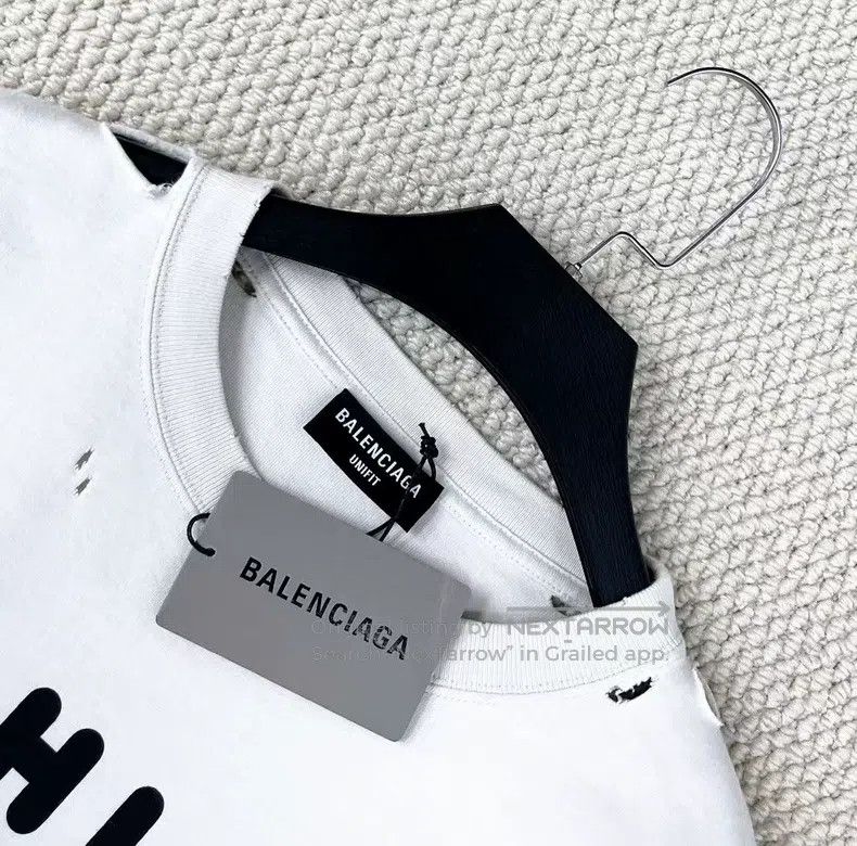 Balenciaga Balenciaga Alphabet Logo Destroyed T-shirt Size US S / EU 44-46 / 1 - 3 Thumbnail