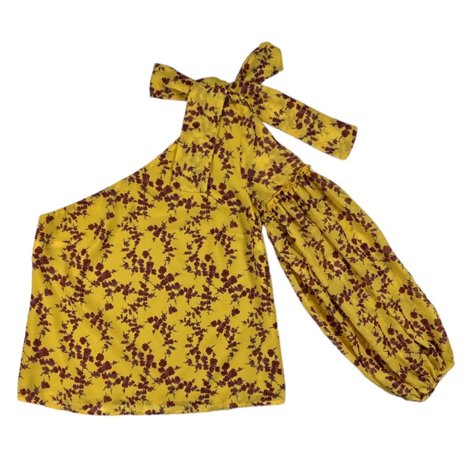 Amanda Uprichard Amanda Uprichard Yellow Floral Top | Size M Size M / US 6-8 / IT 42-44 - 1 Thumbnail