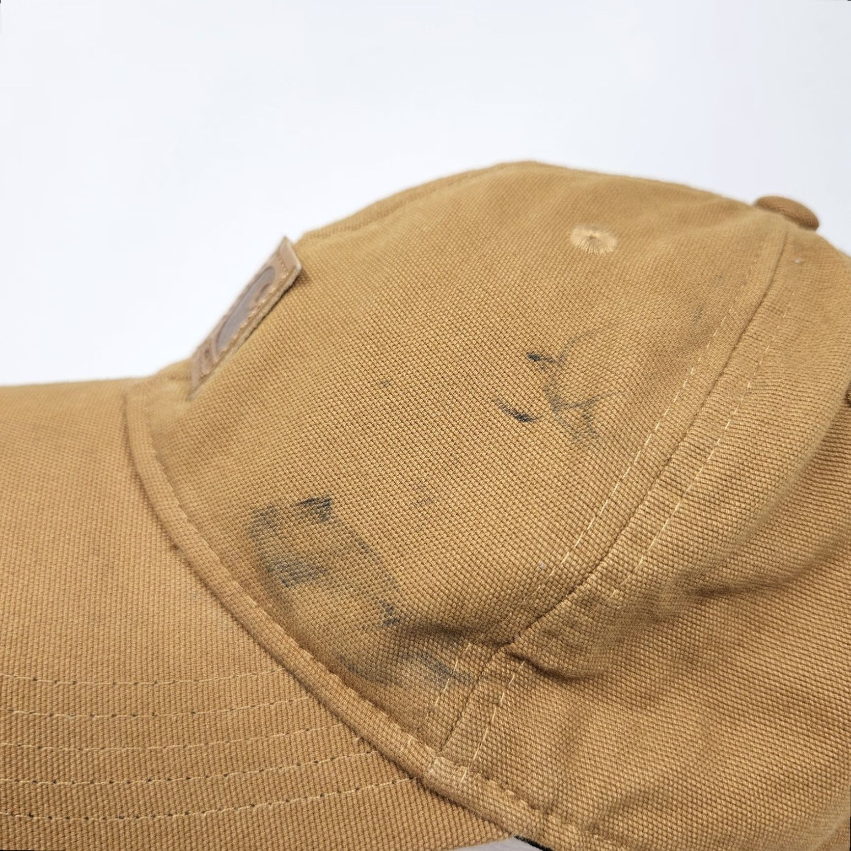 Carhartt Carhartt Hat Cap Strap Back Canvas Patch Workwear Distressed Men's Workwear Used Hat Size ONE SIZE - 6 Thumbnail