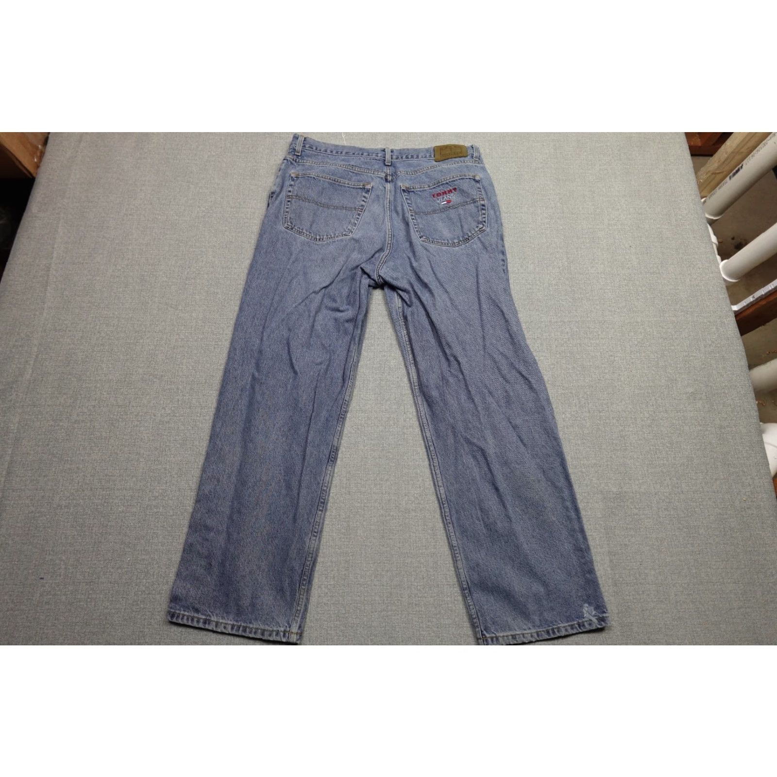 Tommy Hilfiger Tommy Hilfiger Jeans Mens 38x32 Blue Dark Wash Baggy Hip Hop Vintage Style Straight Size US 38 / EU 54 - 4 Thumbnail