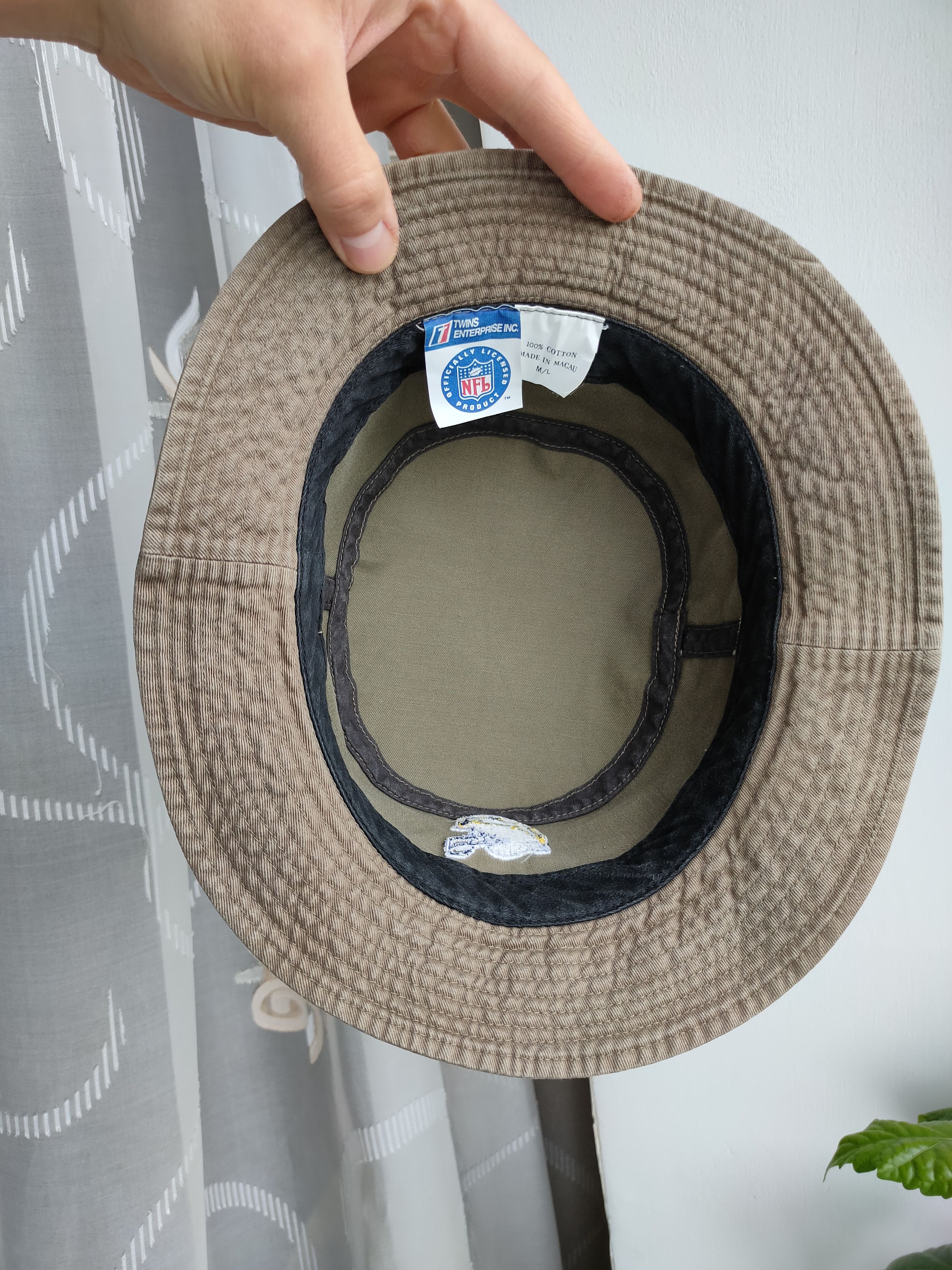 NFL Vintage Bucket Hat NFL Twins Enterprise Rugby Helmet Logo Size ONE SIZE - 6 Thumbnail