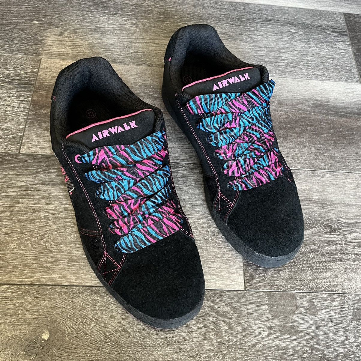 Airwalk Vintage Y2K Airwalk Karma Black Pink Skateboarding Low Shoes Size US 13 / EU 46 - 2 Thumbnail