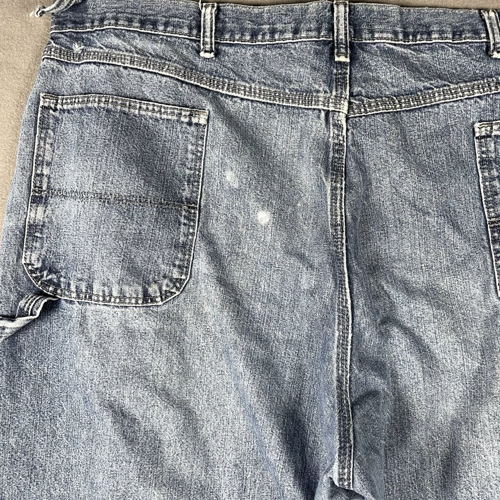 Wrangler Wrangler Jeans Men's 44x30 Blue Denim Carpenter Jeans Pockets USA Authentics Straight Wash Medium Cotton Blend Vintage: No Size US 44 / EU 60 - 5 Thumbnail