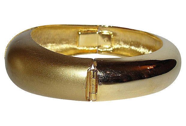 Lanvin Lanvin Goldtone Retro Bangle Bracelet Size ONE SIZE - 2 Thumbnail