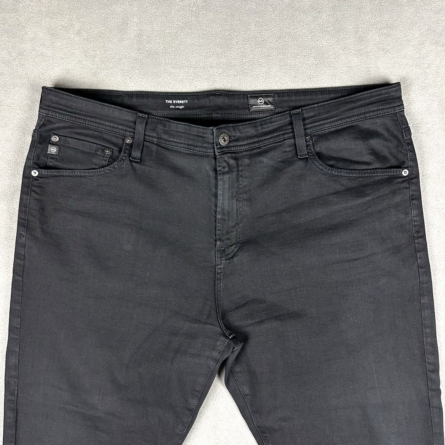 Vintage AG Adriano Goldschmied Everett Pants Slim Straight Men 40x26.5 Black Chino Casual Preppy EUC Boys? Size US 40 / EU 56 - 3 Thumbnail