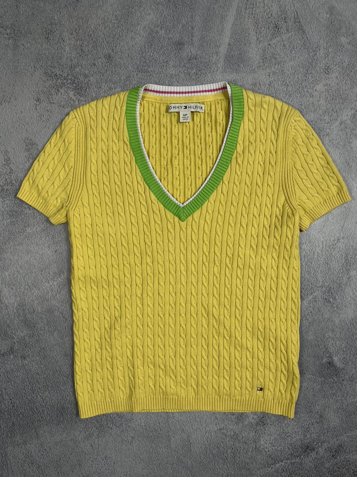 Tommy Hilfiger Vintage Y2K Tommy Hilfiger short sleeve sweater old money Size S / US 4 / IT 40 - 1 Thumbnail