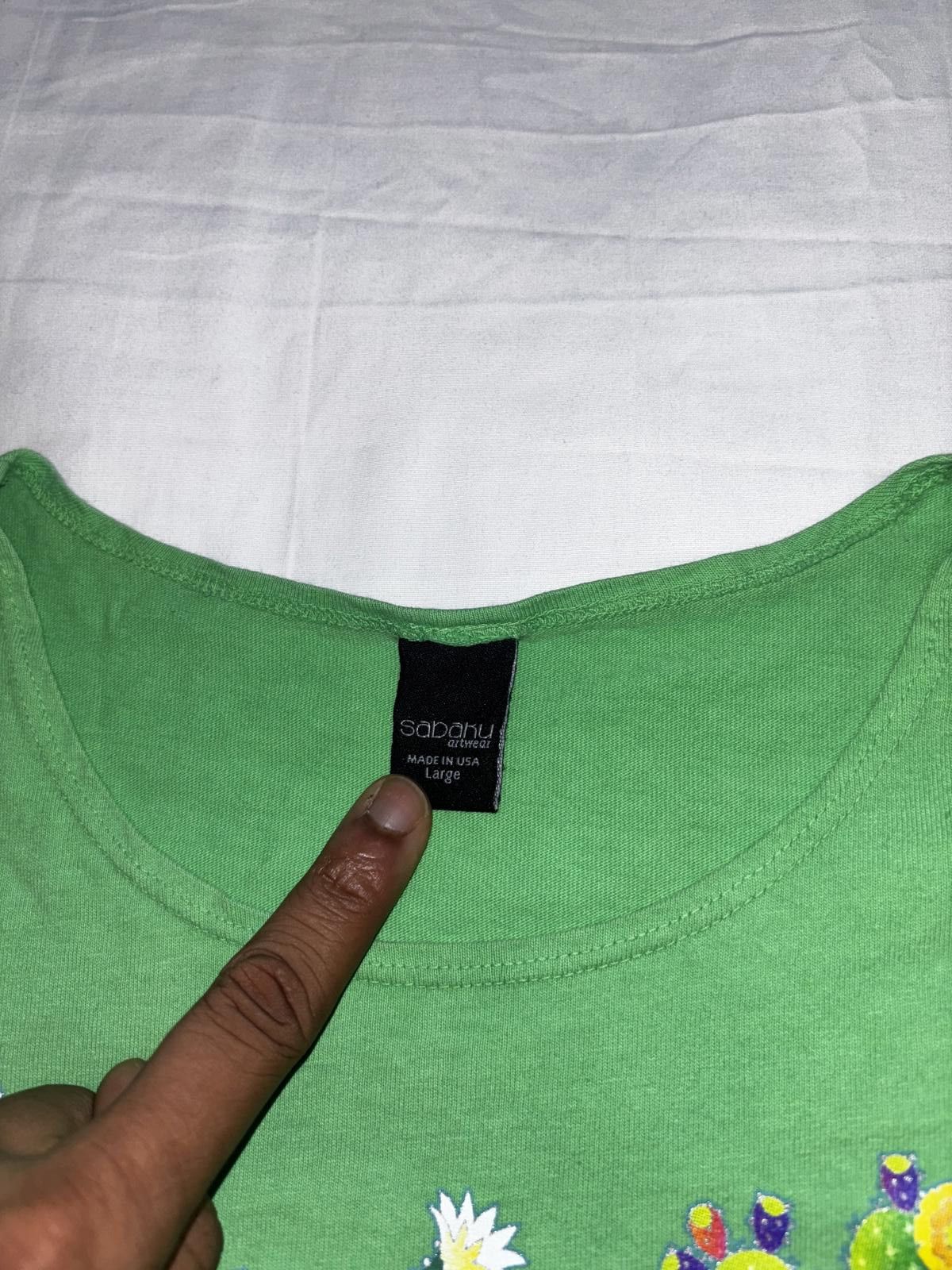 Designer Vintage Cactus Graphic T-Shirt Size L / US 10 / IT 46 - 5 Thumbnail