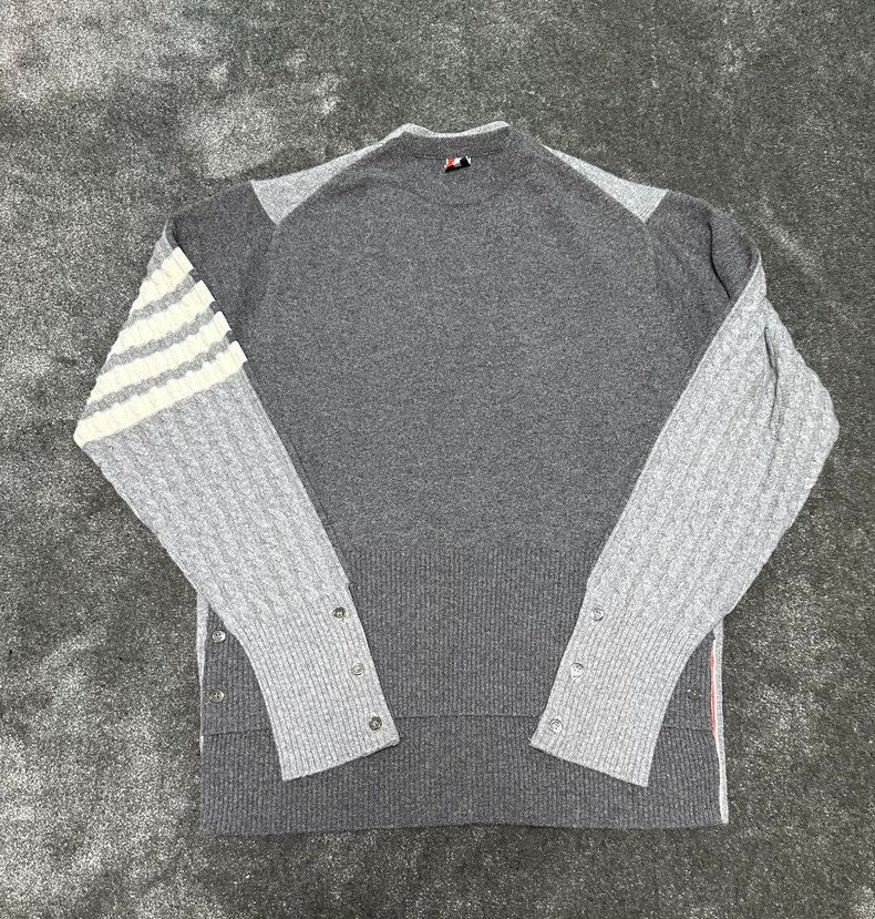 Thom Browne Thom BrowneStitching illusion cashmere cardigan pullover s Size US XL / EU 56 / 4 - 7 Thumbnail