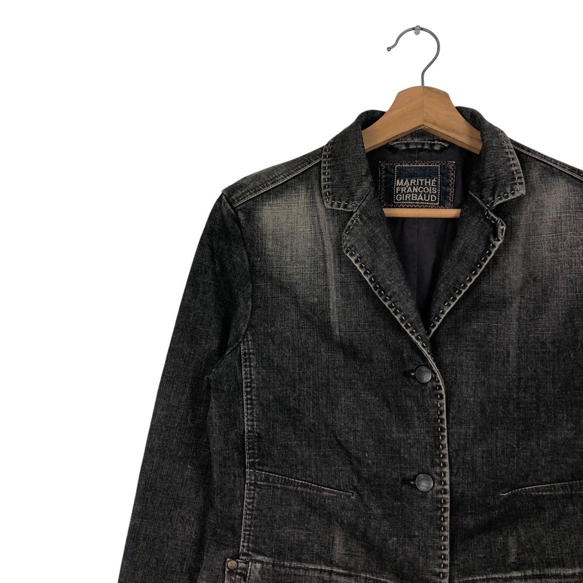 Marithe + Francois Girbaud 📌Cropped Chore Biker Jacket Denim Marithe Francois Girbaud Size US M / EU 48-50 / 2 - 8 Thumbnail