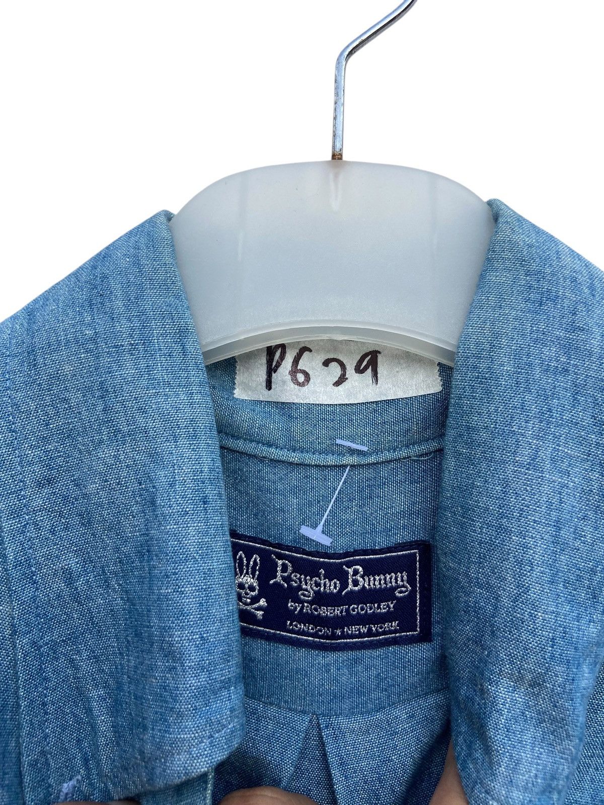 Psycho Bunny Psycho Bunny With Logo Chambray Style Sun Faded Shirt Size US S / EU 44-46 / 1 - 4 Thumbnail