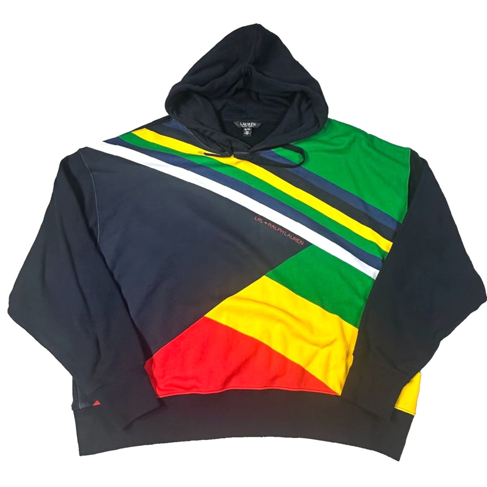 Ralph Lauren Lauren Ralph Lauren Womens XL Multicolor Color Block Hoodie Crop Style Size XL / US 12-14 / IT 48-50 - 2 Thumbnail