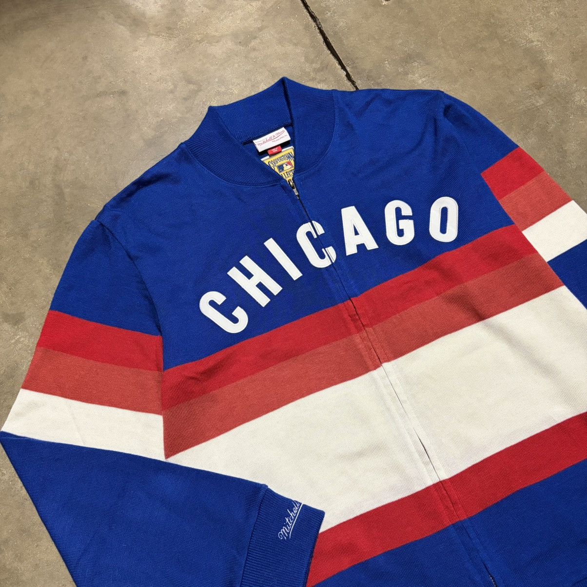 Mitchell & Ness Mitchell Ness Chicago Cubs Track Jacket Sweater Knitwear Size US XL / EU 56 / 4 - 4 Thumbnail