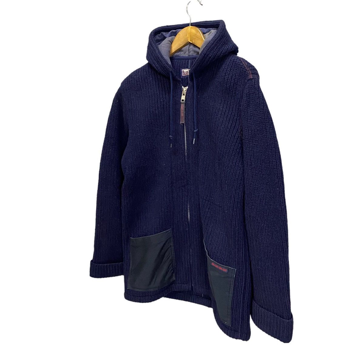 Blue Blue Japan Blue Blue indigo heavy knit hoodie jacket Size US M / EU 48-50 / 2 - 3 Thumbnail