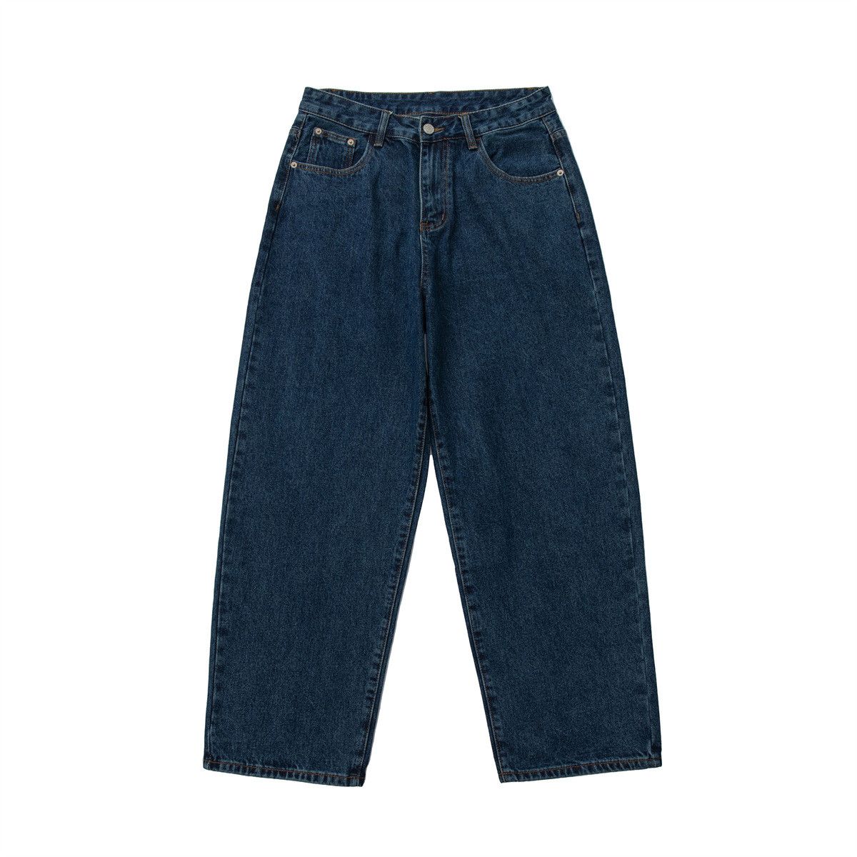 Jean Japanese retro dark blue men's casual straight jeans Size US 32 / EU 48 - 1 Thumbnail