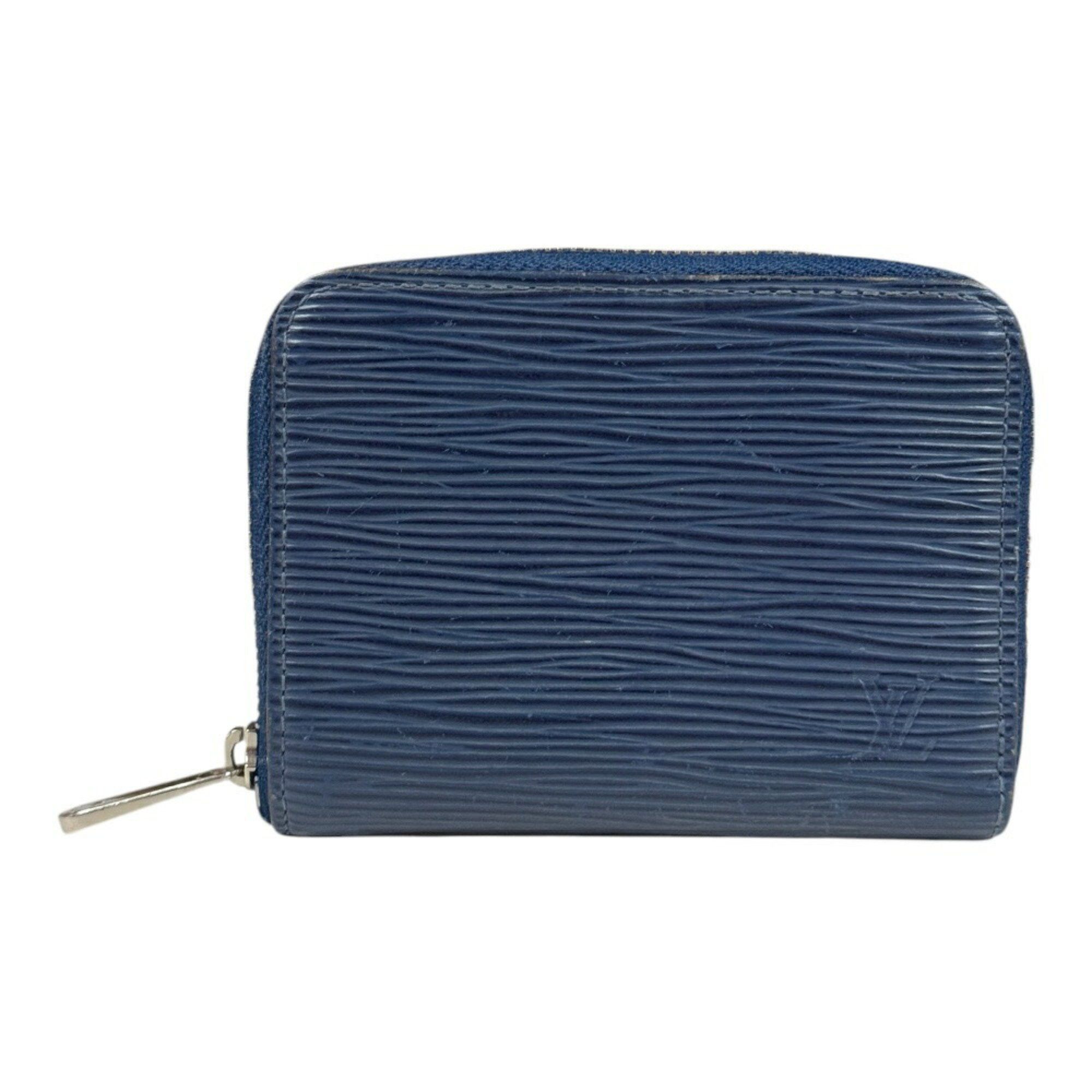 Louis Vuitton Zippy Coin Purse Epi Case Leather M60438 Men's Louis Vuitton in Blue