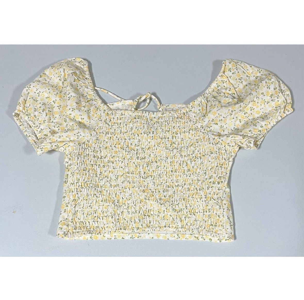 Hollister Hollister Yellow Floral Boho Shirt Crop Top Blouse Size XS🌼✨ Size XS / US 0-2 / IT 36-38 - 4 Thumbnail